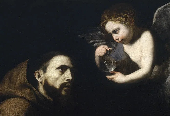 Visjon av Saint François d'Assise - Jusepe de Ribera