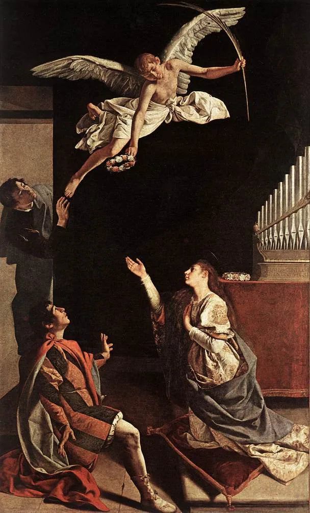 Visjon av Saint Cecilia - Orazio Gentileschi