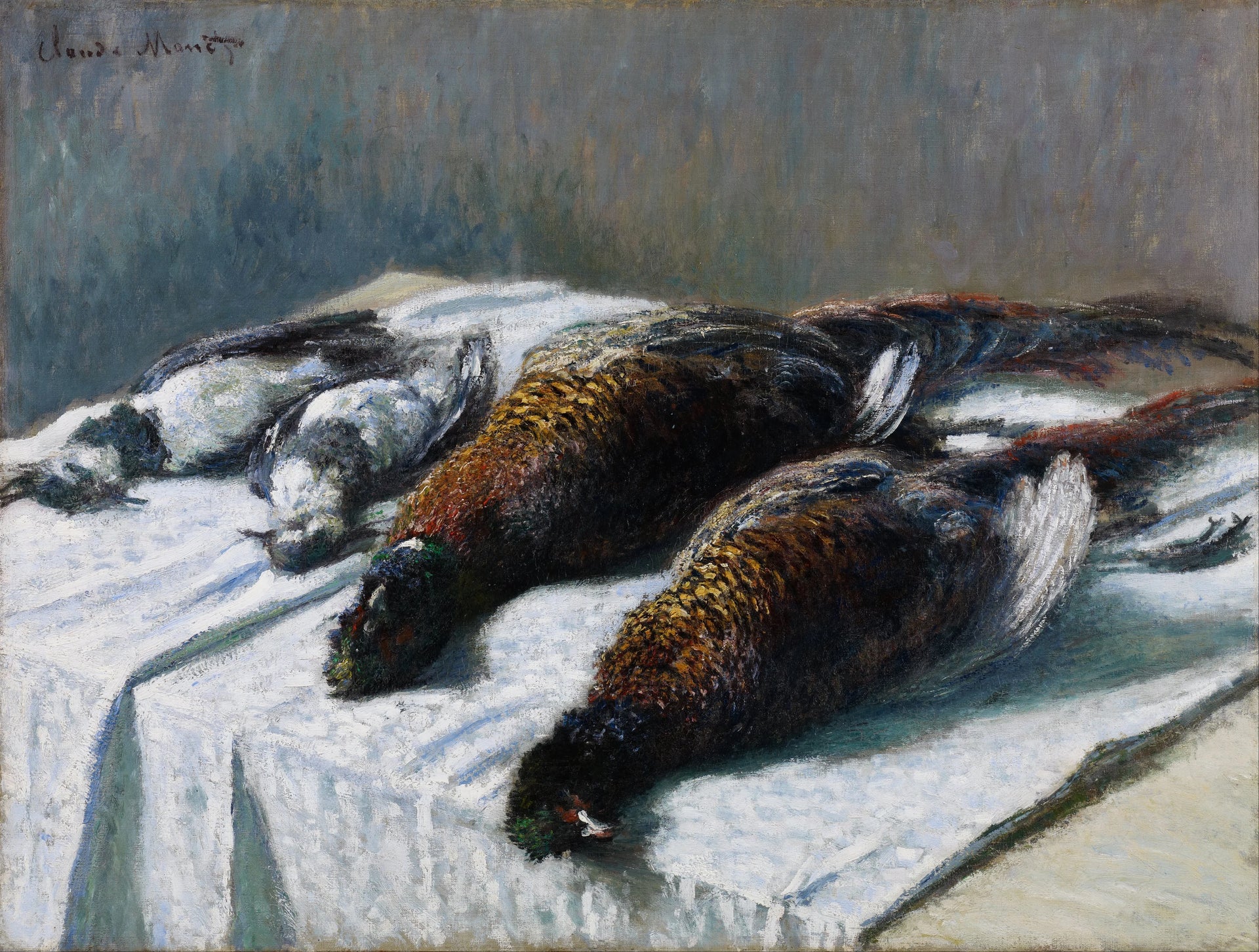 Nature morte aux faisans et aux pluviers W550 par Claude Monet, Minneapolis Institute of Art