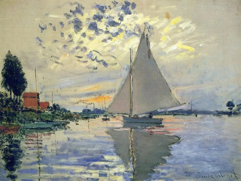 Seilbåt i Petit-Gennevilliers W336 - Claude Monet