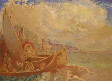 Seilbåter (Allegorisk landskap) - Odilon Redon