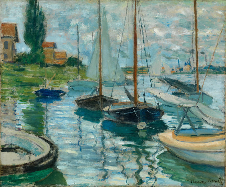 Seilbåter på Seinen ved Petit-Gennevilliers W227 - Claude Monet
