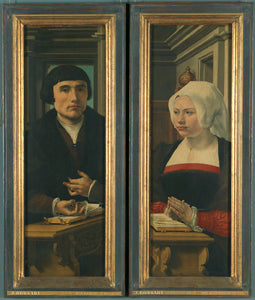 Sidepanelene til Norfolk-triptykken: portretter av donorerne - Jan Gossaert