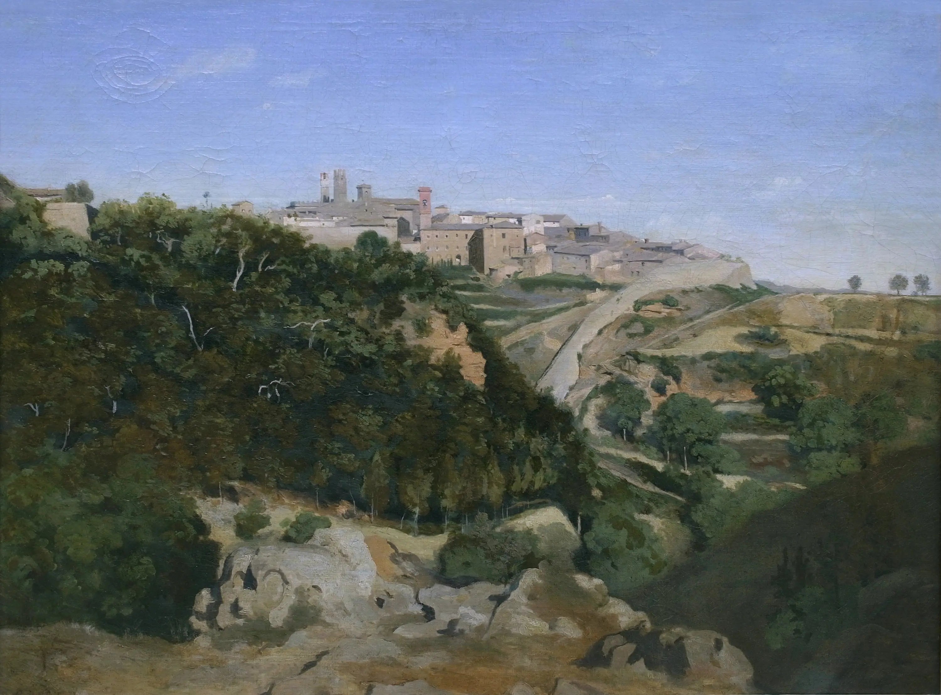 Volterra la municipalité - Jean-Baptiste Camille Corot - Alpha Reproduction