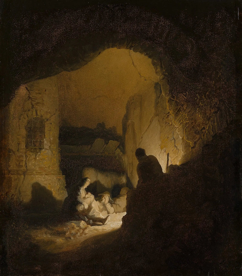 Reisende i hvile (Hvile under flukten til Egypt) - Rembrandt