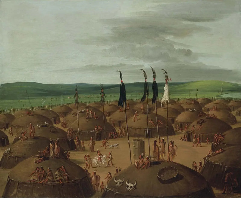 Luftbilde av landsbyen Mandan, 1800 mil over Saint-Louis - George Catlin

Source:
Vue aérienne du village de Mandan, à 1800 milles au-dessus de Saint-Louis - George Catlin