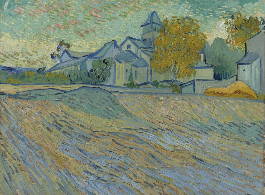 Utsikt over asylet og kapellet Saint-Rémy - Vincent van Gogh