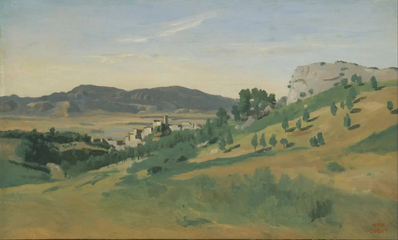 Utsikt over Olevano - Jean-Baptiste Camille Corot