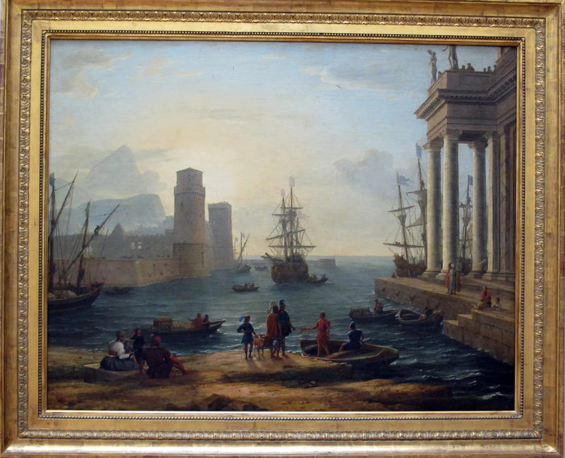 Utsikt over en sjøhavn, tåkeeffekt - Claude Lorrain