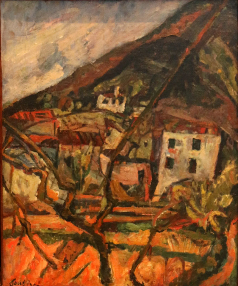Utsikt over en landsby, Céret i Roussillon - Chaim Soutine