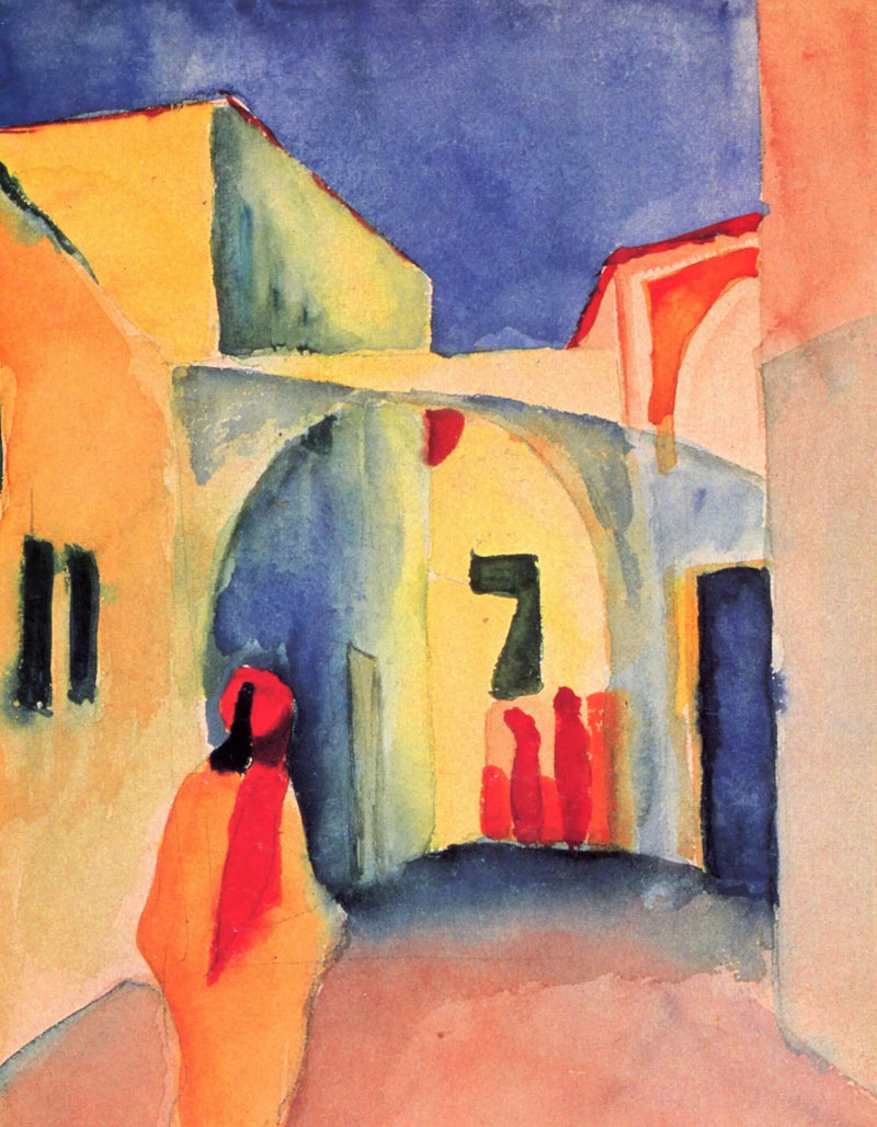 Utsikt i en bakgård - August Macke