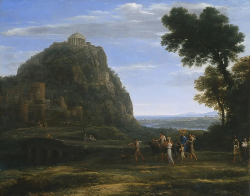 Utsikt over Delphi med en prosesjon - Claude Lorrain