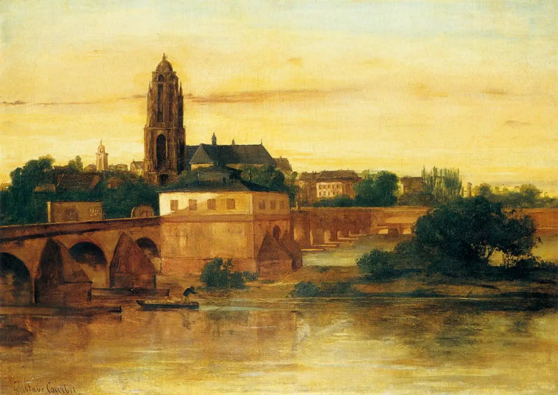 Utsikt over Frankfurt am Main - Gustave Courbet
