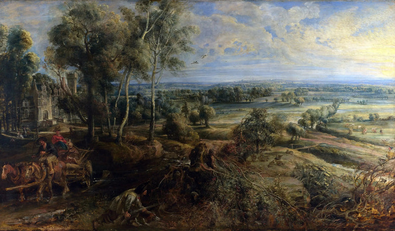 Utsikt over Het Steen tidlig om morgenen - Peter Paul Rubens