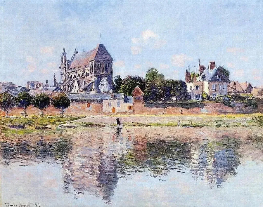 Utsikt over kirken i Vernon - Claude Monet