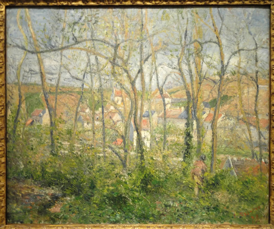 Utsikt over Hermitage gjennom trærne, Pontoise - Camille Pissarro