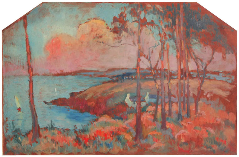 Utsikt over Bréhat-øya - Robert Antoine Pinchon