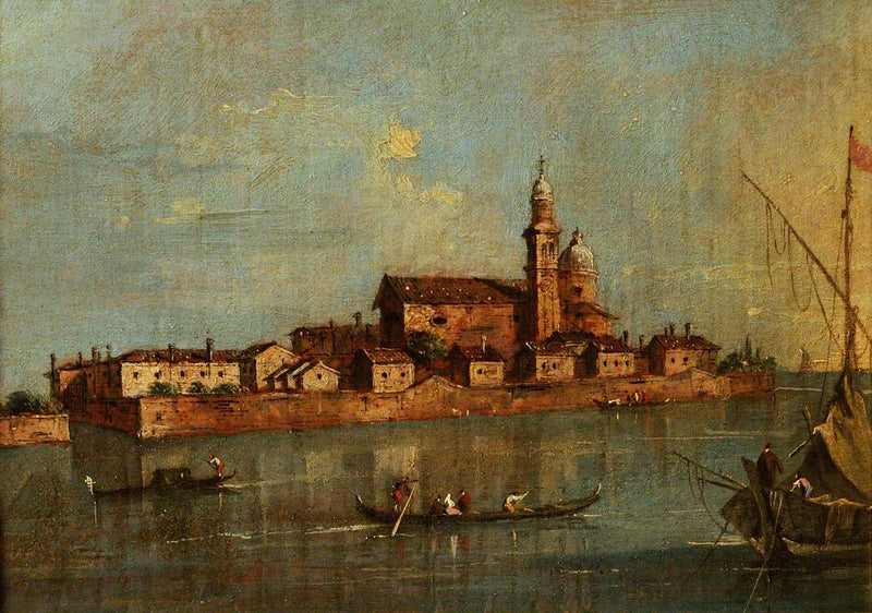 Utsikt over øya San Andrea della Certosa, Venezia - Francesco Guardi