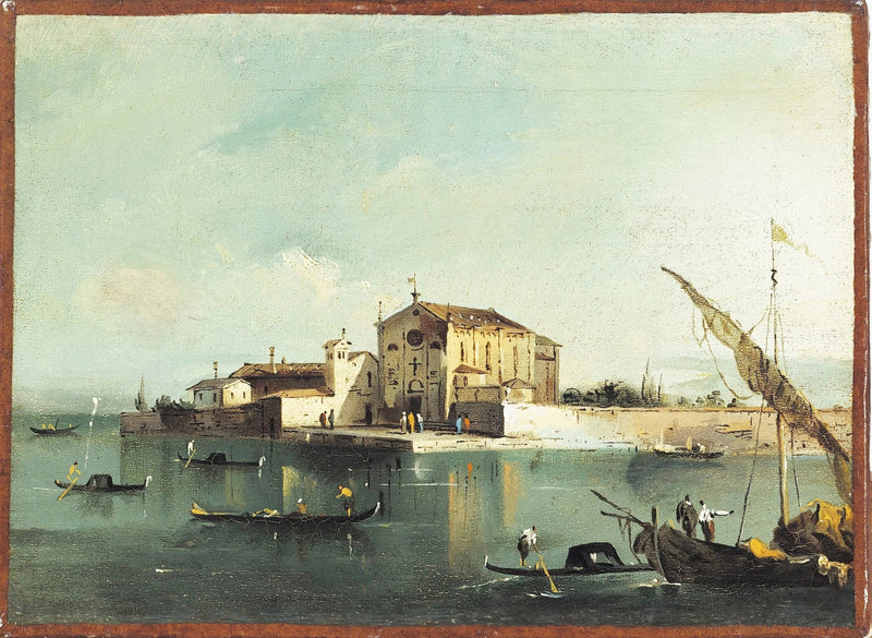 Utsikt over øya San Cristoforo di Murano - Francesco Guardi