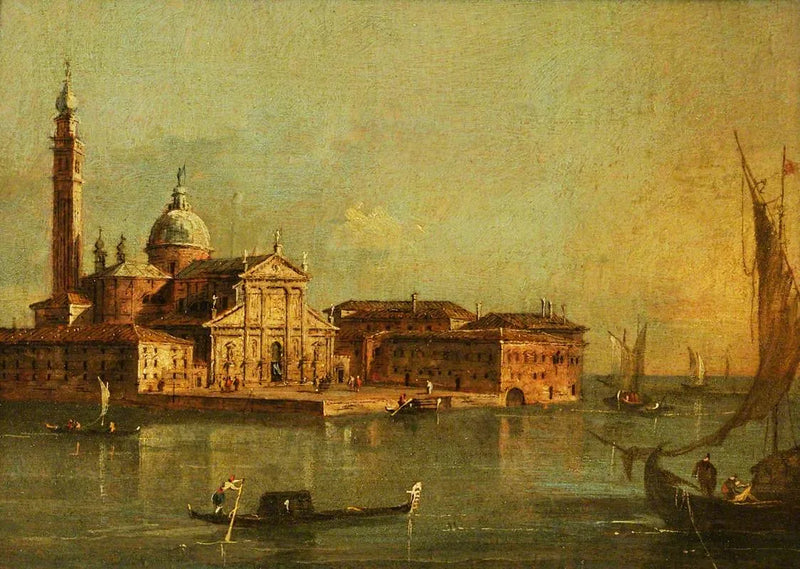 Utsikt over øya San Giorgio Maggiore, Venezia - Francesco Guardi