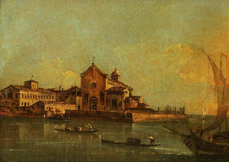 Utsikt over øya Sant'Elena, Venezia - Francesco Guardi