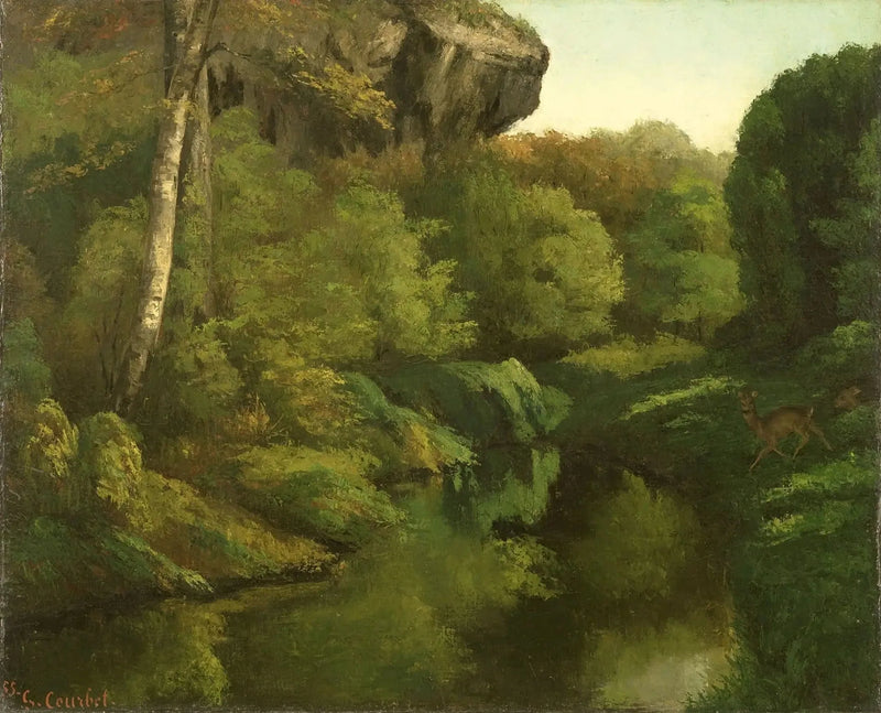 Utsikt over Fontainebleau-skogen - Gustave Courbet
