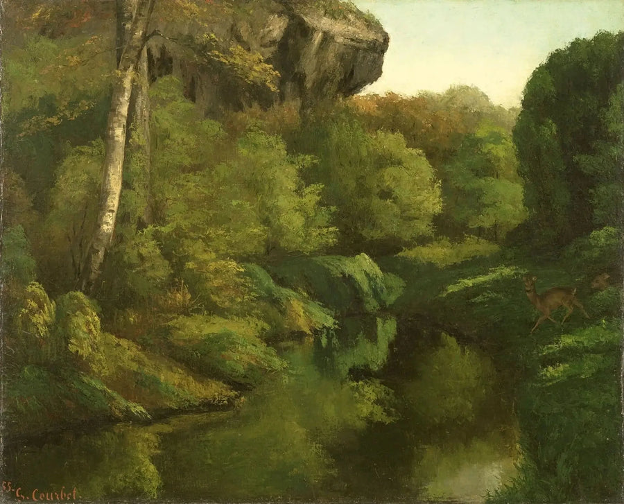 Utsikt over Fontainebleau-skogen - Gustave Courbet