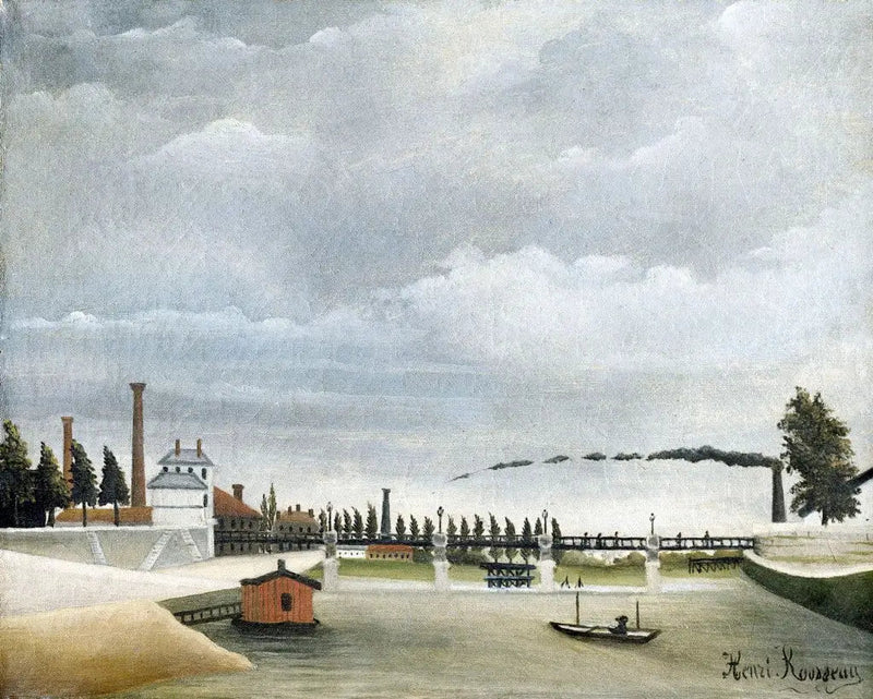 Utsikt over Passy-broen - Henri Rousseau