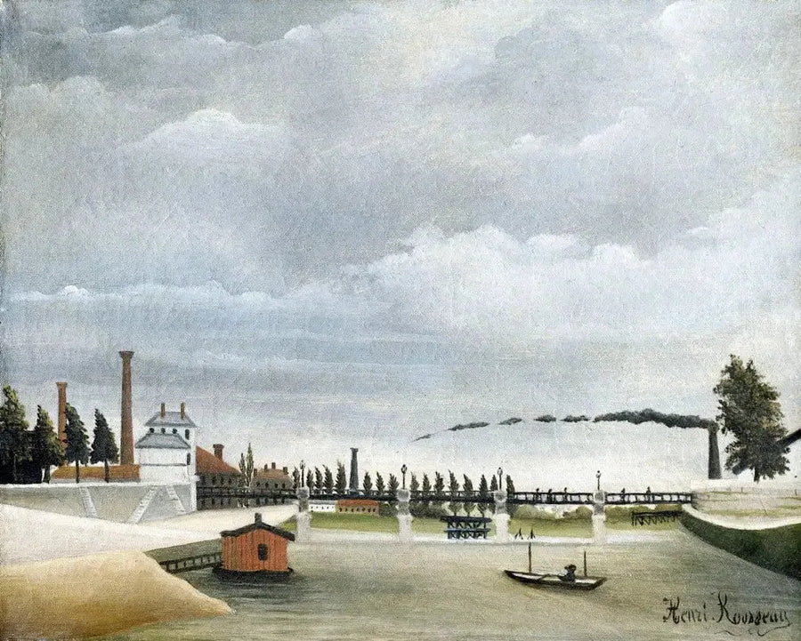 Utsikt over Passy-broen - Henri Rousseau