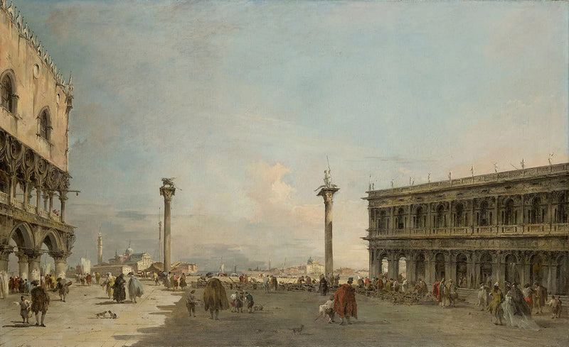 Utsikt over Piazzetta mot San Giorgio Maggiore, Venezia - Francesco Guardi
