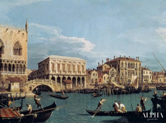 Vue de la Riva degli Schiavoni, Venise - Canal Giovanni Antonio - Reproductions de tableaux et peintures haut de gamme