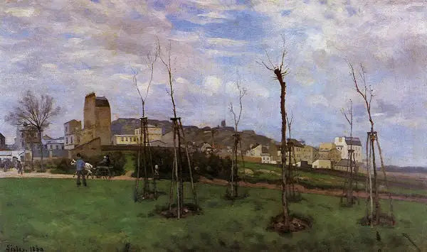 Utsikt over Montmartre, fra Cité des Fleurs i Batignolles - Alfred Sisley