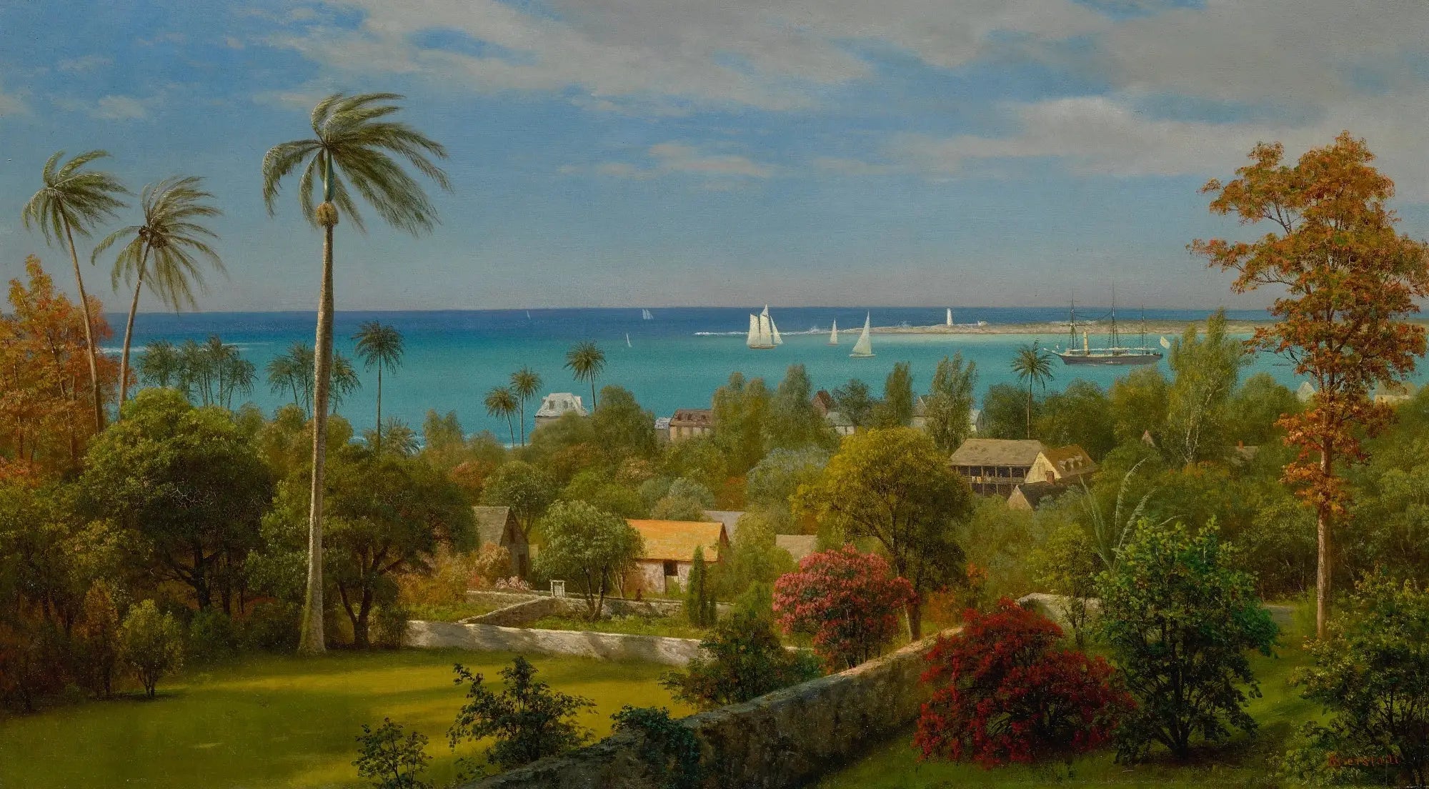 Vue de Nassau aux Bahamas - Albert Bierstadt - Alpha Reproduction