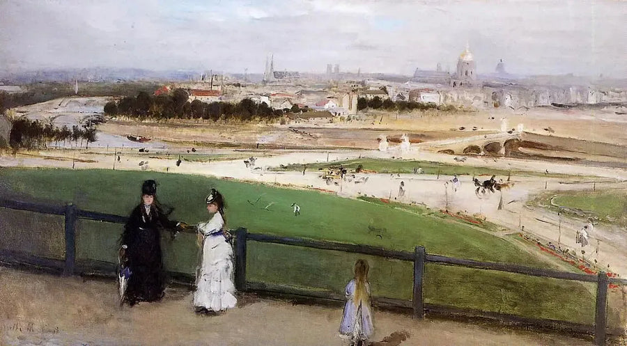 Utsikt over Paris fra høydene ved Trocadéro - Berthe Morisot