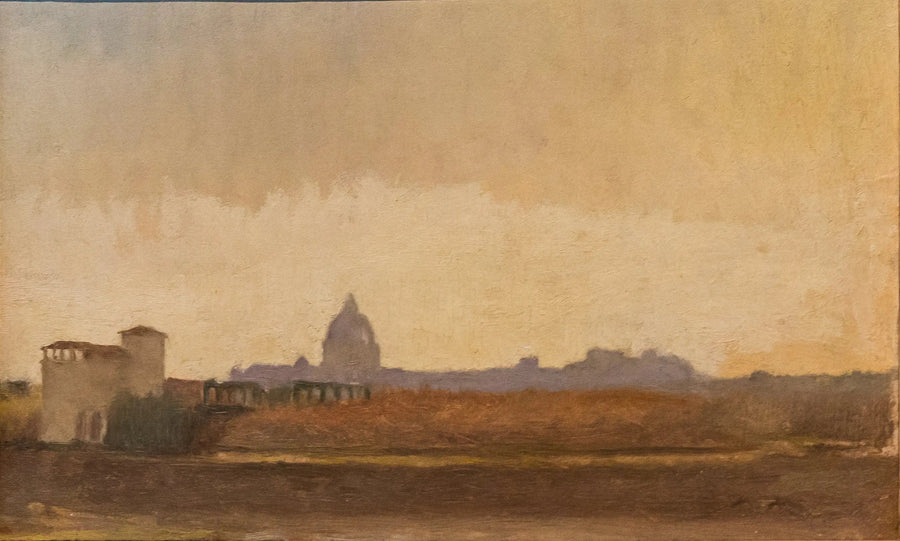 Utsikt over Roma tatt fra breddene av Tiber - Edgar Degas