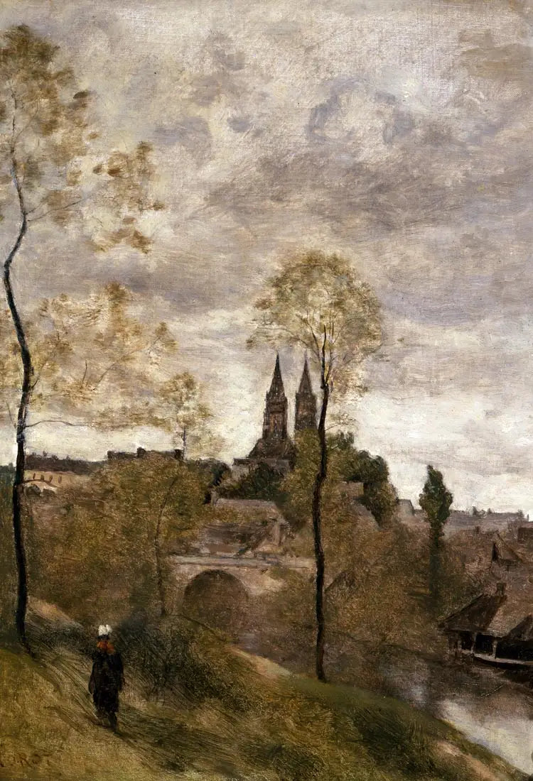 Utsikt over Saint-Lô - Jean-Baptiste Camille Corot
