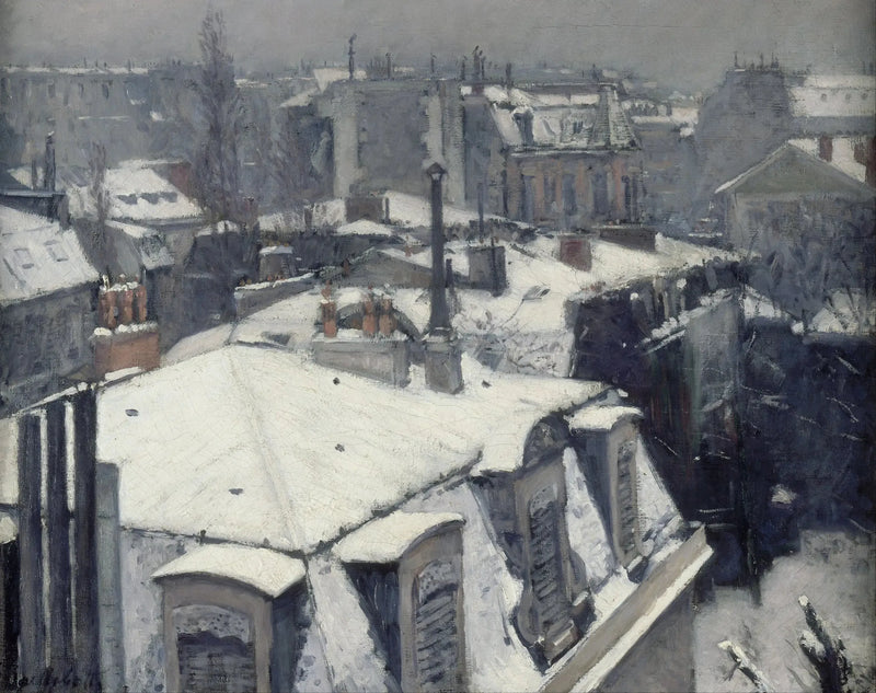 Utsikt over tak - Gustave Caillebotte