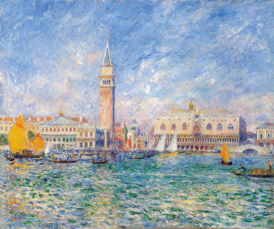 Utsikt over Venezia, Dogepalasset - Pierre-Auguste Renoir