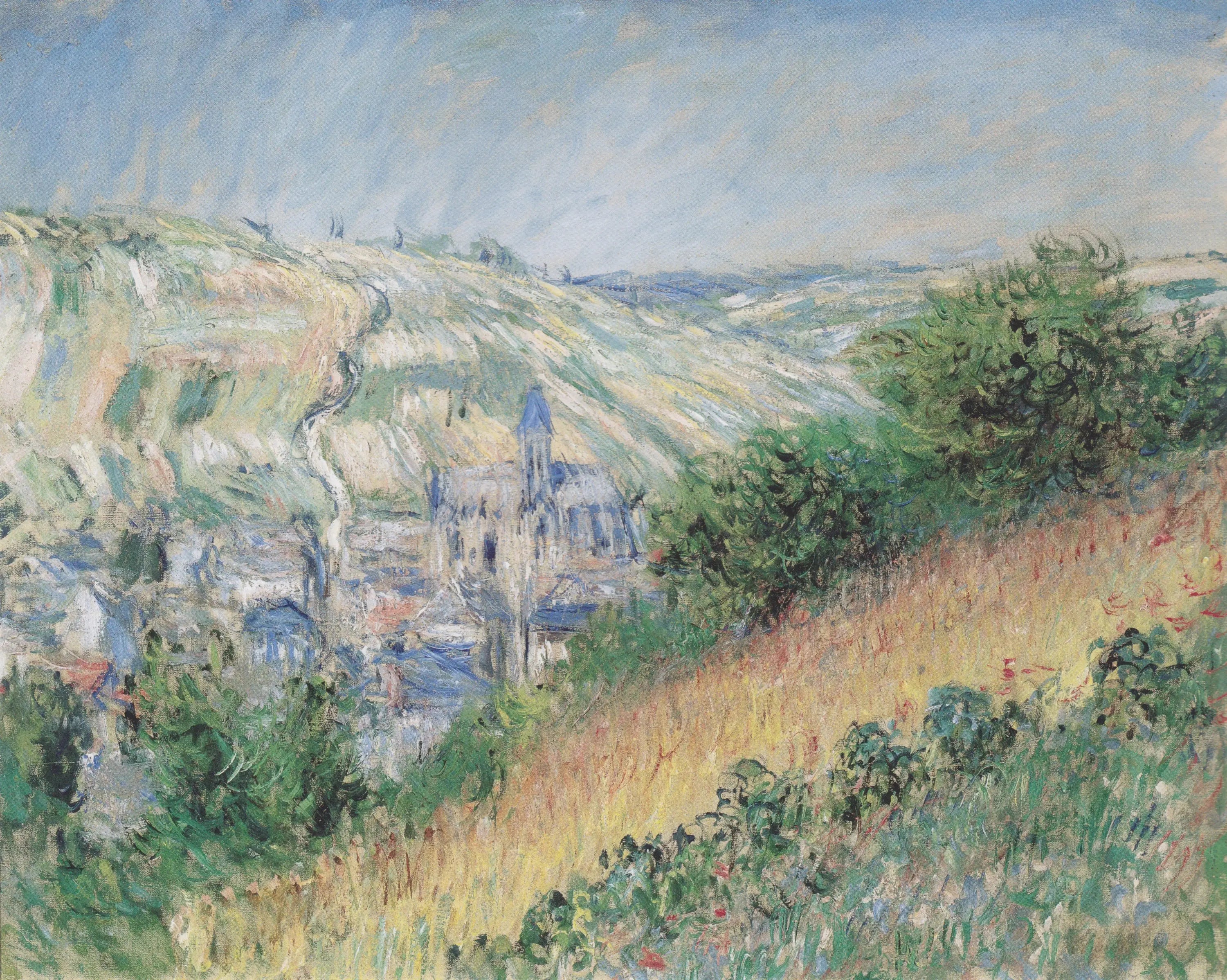 Reproduction du tableau « Vue de Vétheuil - Claude Monet » par Alpha Reproduction en peinture à l’huile