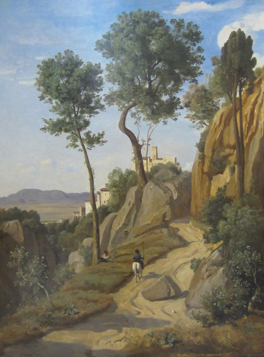 Utsikt over Volterra - Jean-Baptiste Camille Corot