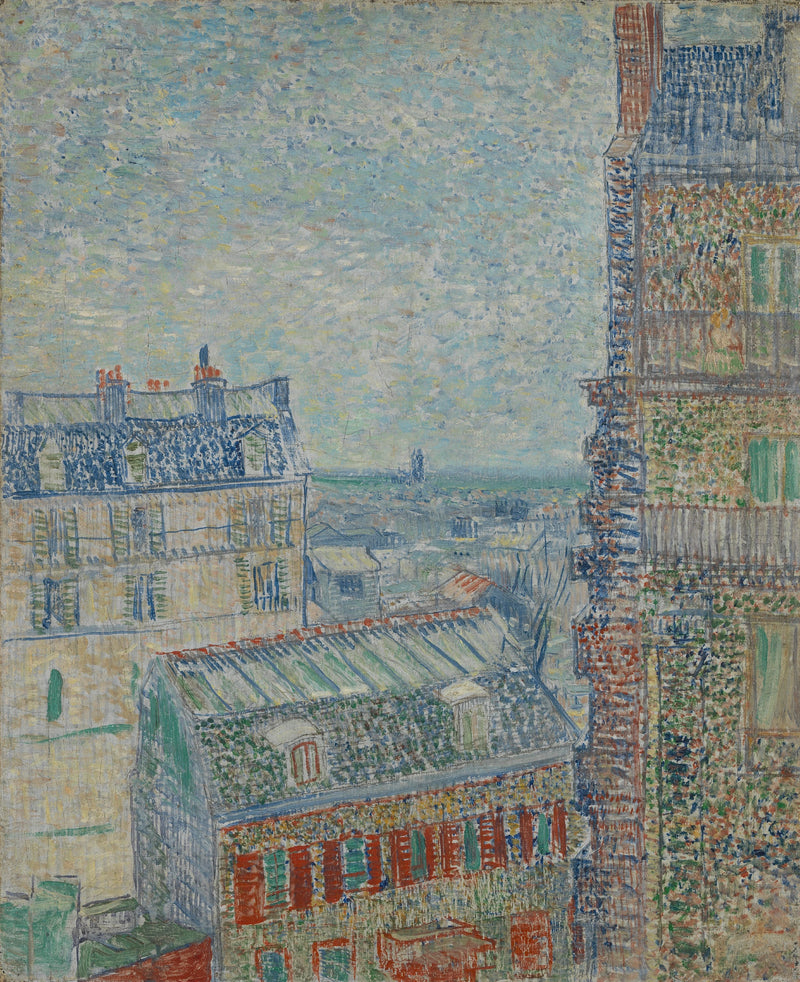 Utsikt over kunstnerens rom, rue Lepic - Vincent van Gogh