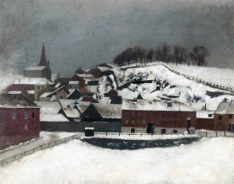 Utsikt fra Fossveien 7 mot Bergfjerdingen - Edvard Munch