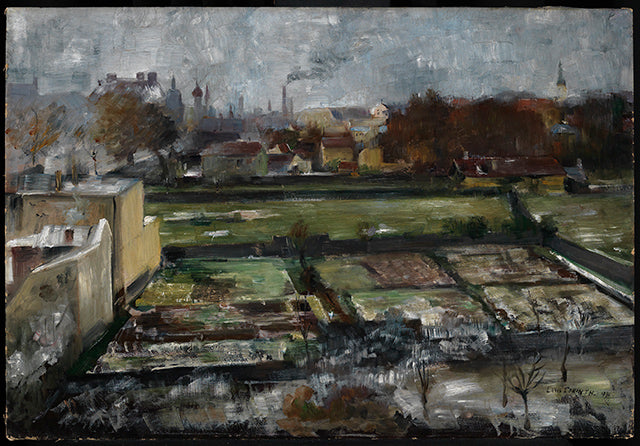 Vue depuis le studio de Munich - Lovis Corinth image 1 copie peinte à la main à l’huile