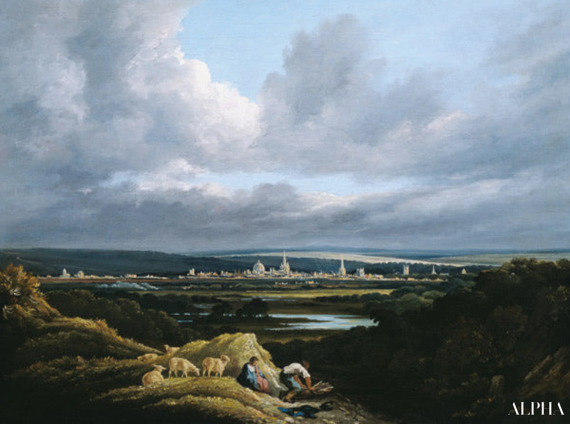 Utsikt over Oxford på avstand - William Turner - Høykvalitets reproduksjoner av malerier og bilder