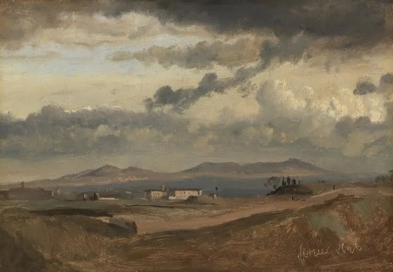 Utsikt over Sant'Onofrio-klosteret på Janicule, Roma - Jean-Baptiste Camille Corot