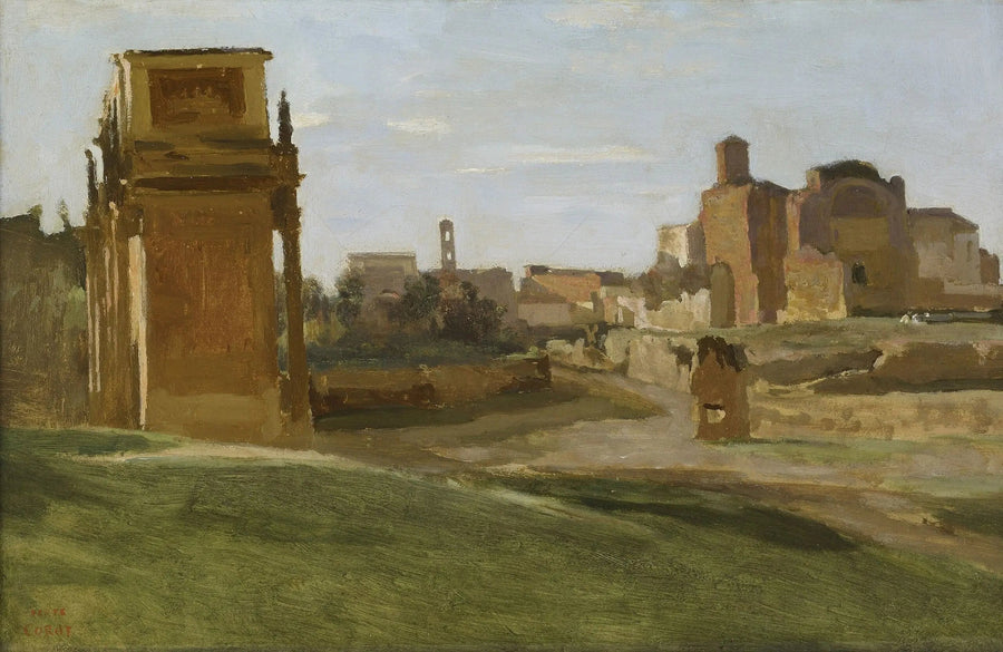 Utsikt over Forum, Roma - Jean-Baptiste Camille Corot