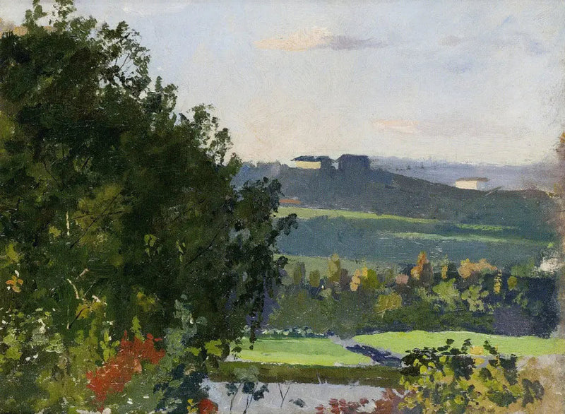 Utsikt over hagen til Grüner - Edvard Munch