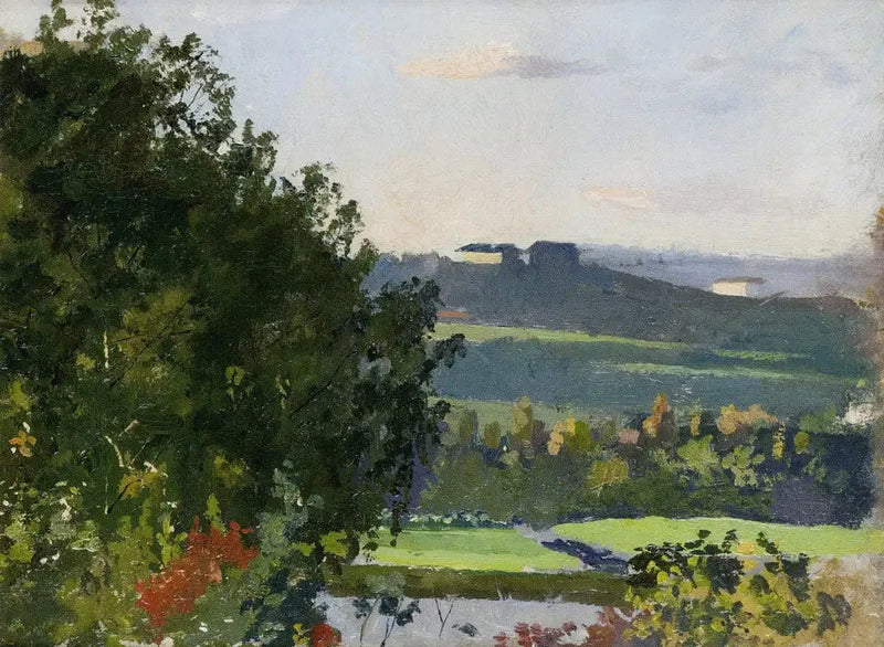 Utsikt over hagen til Grüner - Edvard Munch