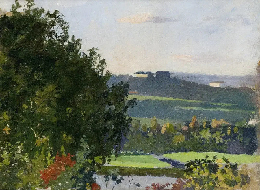 Utsikt over hagen til Grüner - Edvard Munch