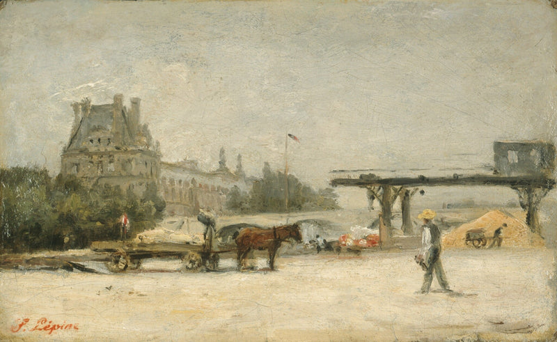 Utsikt over Louvre - Stanislas Lépine